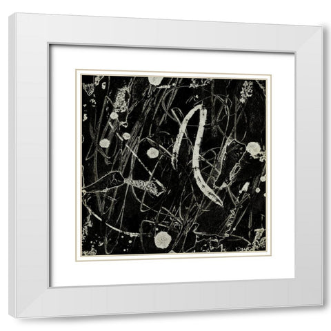 Ink Line Abstract IV White Modern Wood Framed Art Print with Double Matting by Wang, Melissa