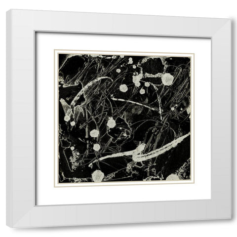 Ink Line Abstract VI White Modern Wood Framed Art Print with Double Matting by Wang, Melissa