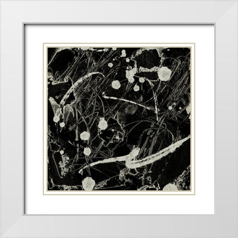 Ink Line Abstract VI White Modern Wood Framed Art Print with Double Matting by Wang, Melissa