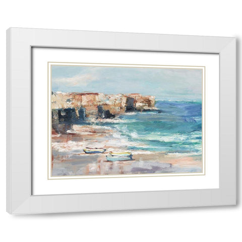 Sea Cliff Study I White Modern Wood Framed Art Print with Double Matting by Harper, Ethan