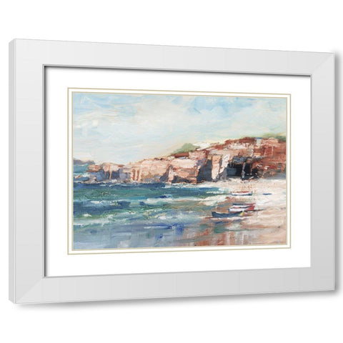 Sea Cliff Study II White Modern Wood Framed Art Print with Double Matting by Harper, Ethan
