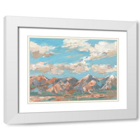 Pastel Western Vista I White Modern Wood Framed Art Print with Double Matting by Harper, Ethan