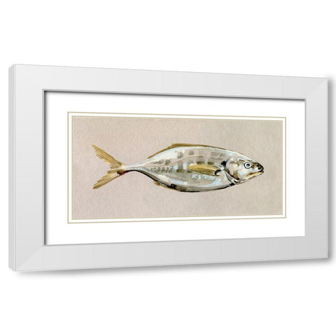 Fresh Fish Study I White Modern Wood Framed Art Print with Double Matting by Caroline, Emma