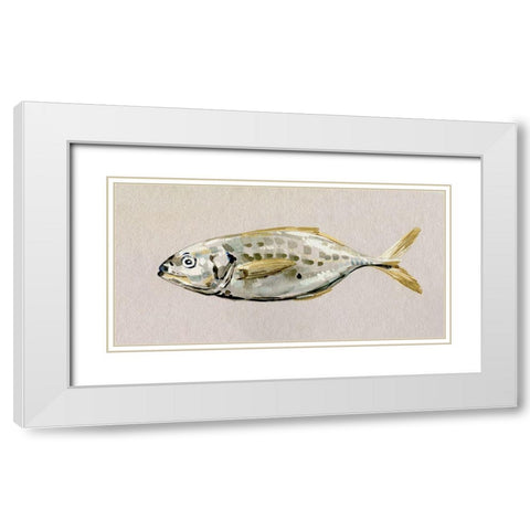 Fresh Fish Study II White Modern Wood Framed Art Print with Double Matting by Caroline, Emma