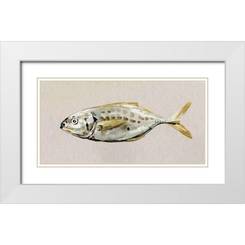 Fresh Fish Study II White Modern Wood Framed Art Print with Double Matting by Caroline, Emma