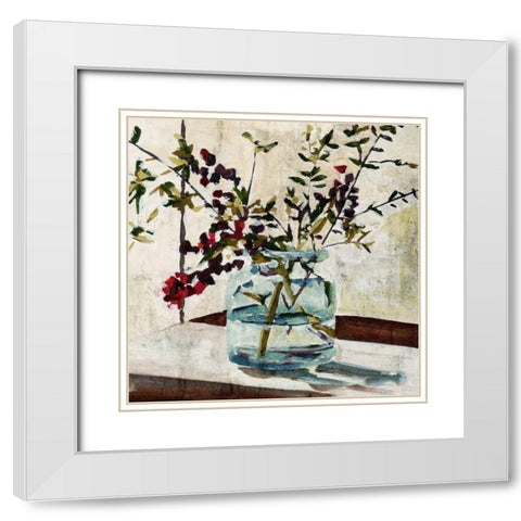 In A Glass II White Modern Wood Framed Art Print with Double Matting by Wang, Melissa