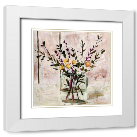 In A Glass III White Modern Wood Framed Art Print with Double Matting by Wang, Melissa