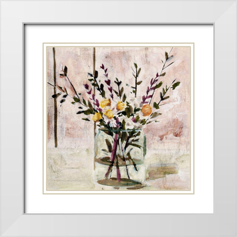 In A Glass III White Modern Wood Framed Art Print with Double Matting by Wang, Melissa