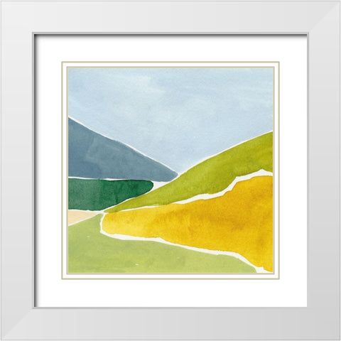 Distant Path II White Modern Wood Framed Art Print with Double Matting by Barnes, Victoria