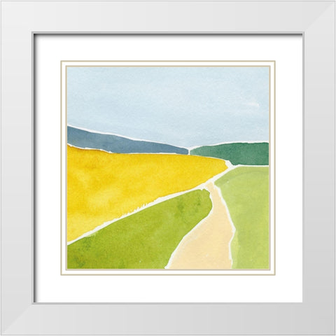 Distant Path IV White Modern Wood Framed Art Print with Double Matting by Barnes, Victoria