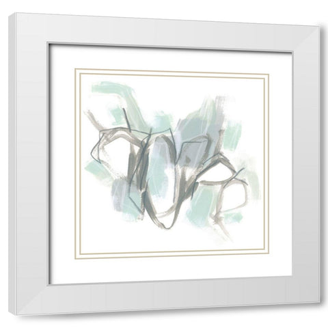Frost Lichen II White Modern Wood Framed Art Print with Double Matting by Vess, June Erica