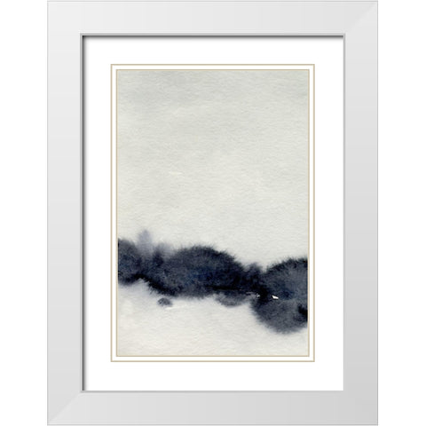 Ink Bleed Landscape I White Modern Wood Framed Art Print with Double Matting by Caroline, Emma