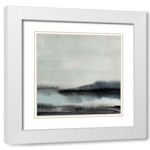 Hazed Horizon II White Modern Wood Framed Art Print with Double Matting by Warren, Annie