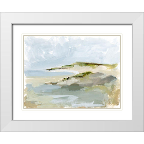 Sea Cove Impression I White Modern Wood Framed Art Print with Double Matting by Barnes, Victoria