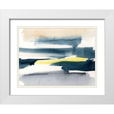 Peeking Sunshine III White Modern Wood Framed Art Print with Double Matting by Barnes, Victoria