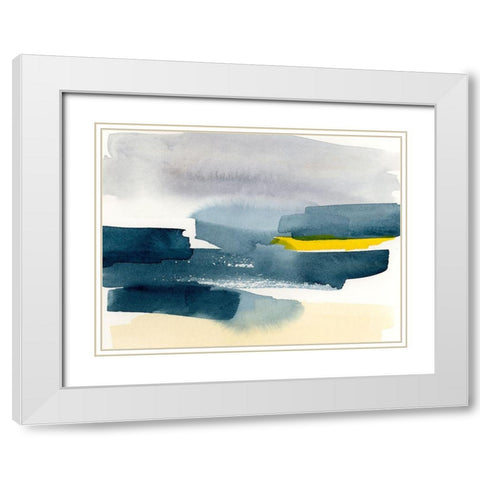 Peeking Sunshine IV White Modern Wood Framed Art Print with Double Matting by Barnes, Victoria