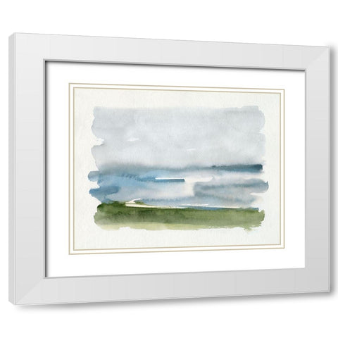 Coastline Splash II White Modern Wood Framed Art Print with Double Matting by Barnes, Victoria