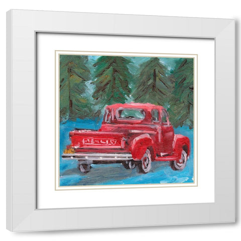 Sunburnt Truck III White Modern Wood Framed Art Print with Double Matting by Wang, Melissa