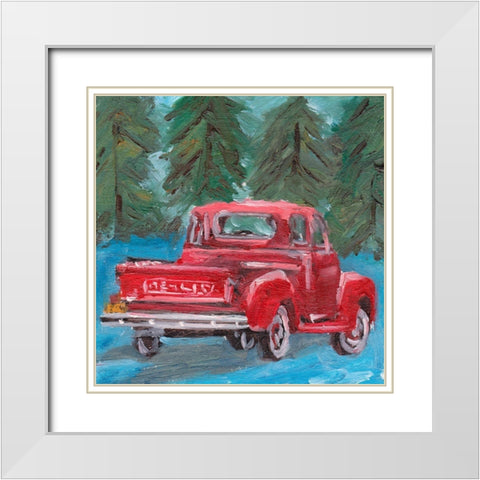 Sunburnt Truck III White Modern Wood Framed Art Print with Double Matting by Wang, Melissa