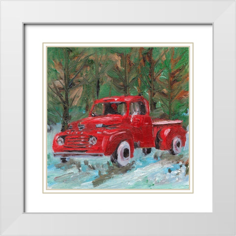 Sunburnt Truck IV White Modern Wood Framed Art Print with Double Matting by Wang, Melissa