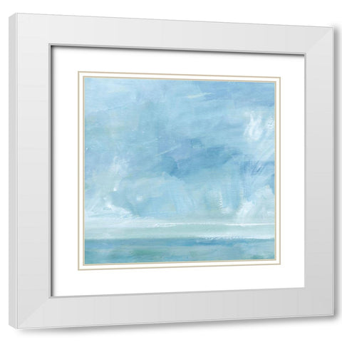Ocean Meets Sky I White Modern Wood Framed Art Print with Double Matting by Barnes, Victoria