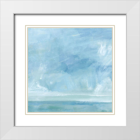 Ocean Meets Sky I White Modern Wood Framed Art Print with Double Matting by Barnes, Victoria
