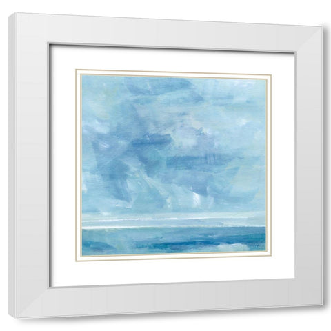 Ocean Meets Sky II White Modern Wood Framed Art Print with Double Matting by Barnes, Victoria