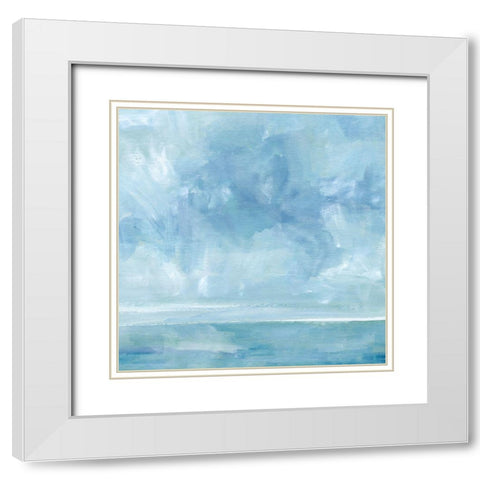 Ocean Meets Sky III White Modern Wood Framed Art Print with Double Matting by Barnes, Victoria