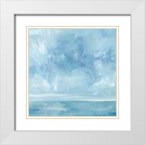 Ocean Meets Sky III White Modern Wood Framed Art Print with Double Matting by Barnes, Victoria