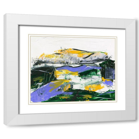 Silent Mountain I White Modern Wood Framed Art Print with Double Matting by Wang, Melissa