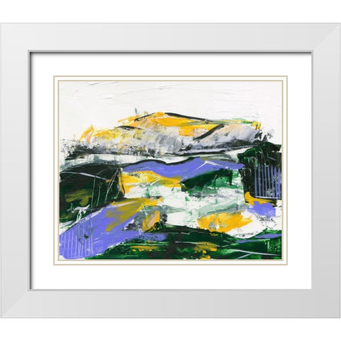 Silent Mountain I White Modern Wood Framed Art Print with Double Matting by Wang, Melissa