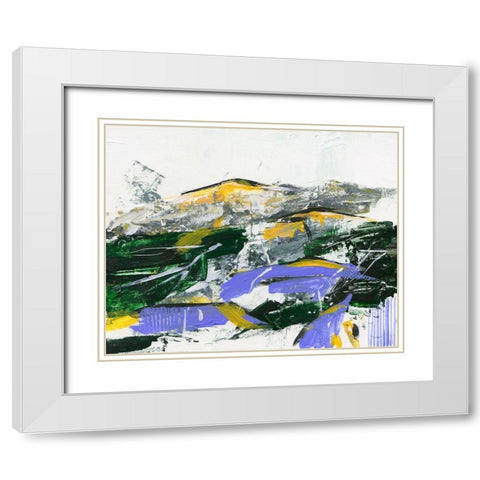 Silent Mountain II White Modern Wood Framed Art Print with Double Matting by Wang, Melissa