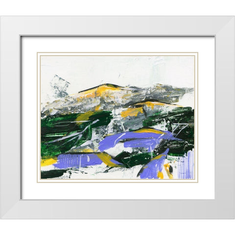 Silent Mountain II White Modern Wood Framed Art Print with Double Matting by Wang, Melissa