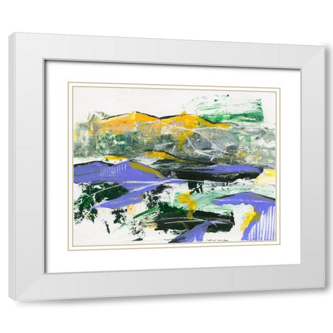 Silent Mountain III White Modern Wood Framed Art Print with Double Matting by Wang, Melissa