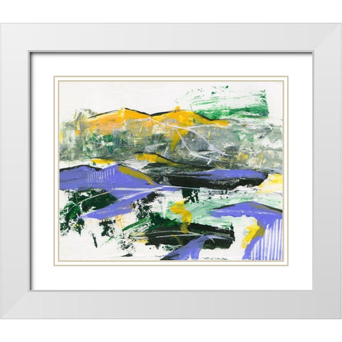Silent Mountain III White Modern Wood Framed Art Print with Double Matting by Wang, Melissa