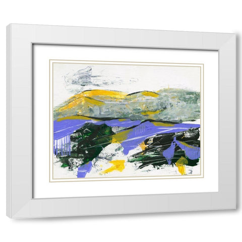 Silent Mountain IV White Modern Wood Framed Art Print with Double Matting by Wang, Melissa