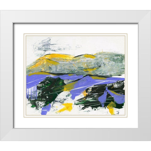 Silent Mountain IV White Modern Wood Framed Art Print with Double Matting by Wang, Melissa