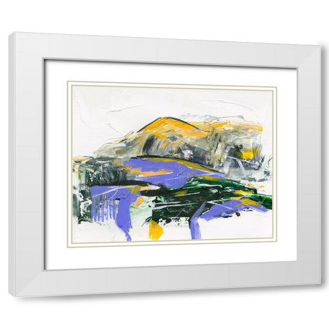 Silent Mountain V White Modern Wood Framed Art Print with Double Matting by Wang, Melissa