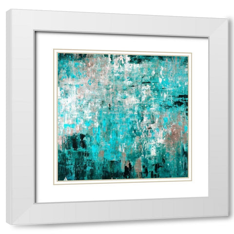 Sea Glass White Modern Wood Framed Art Print with Double Matting by Maas, Jodi