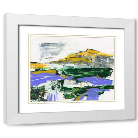 Silent Mountain VI White Modern Wood Framed Art Print with Double Matting by Wang, Melissa
