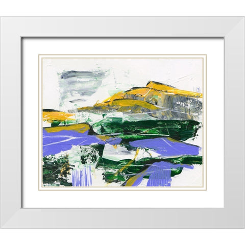 Silent Mountain VI White Modern Wood Framed Art Print with Double Matting by Wang, Melissa