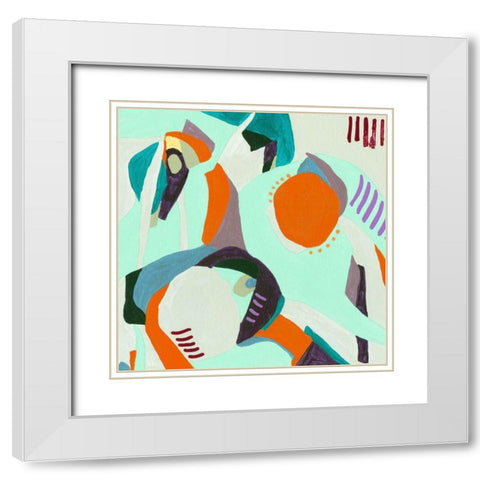 Crispy I White Modern Wood Framed Art Print with Double Matting by Wang, Melissa