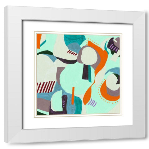 Crispy IV White Modern Wood Framed Art Print with Double Matting by Wang, Melissa