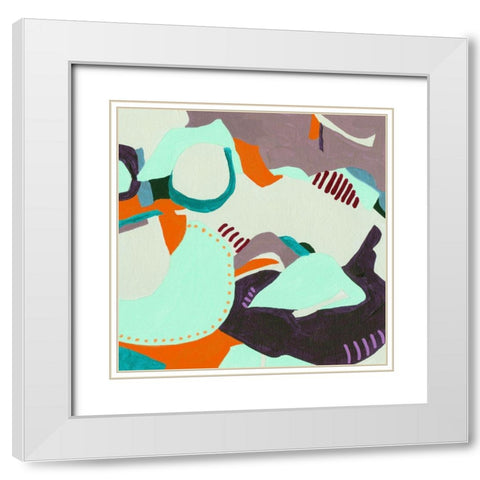 Crispy VI White Modern Wood Framed Art Print with Double Matting by Wang, Melissa