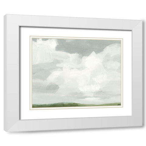 Gray Stone Sky I White Modern Wood Framed Art Print with Double Matting by Barnes, Victoria