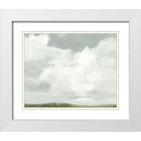 Gray Stone Sky I White Modern Wood Framed Art Print with Double Matting by Barnes, Victoria