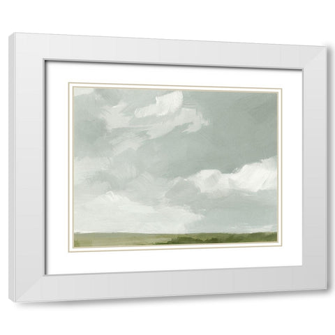 Gray Stone Sky II White Modern Wood Framed Art Print with Double Matting by Barnes, Victoria