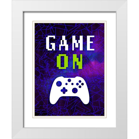 Its Game On II White Modern Wood Framed Art Print with Double Matting by Barnes, Victoria