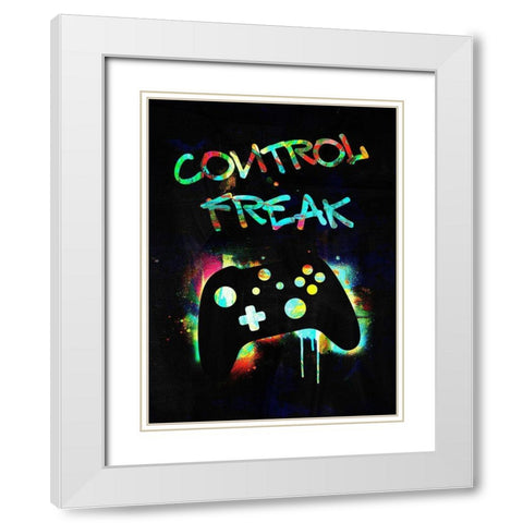 Gamer Tag I White Modern Wood Framed Art Print with Double Matting by Barnes, Victoria