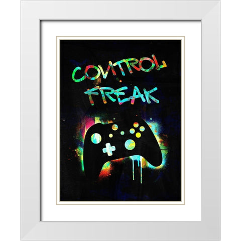 Gamer Tag I White Modern Wood Framed Art Print with Double Matting by Barnes, Victoria